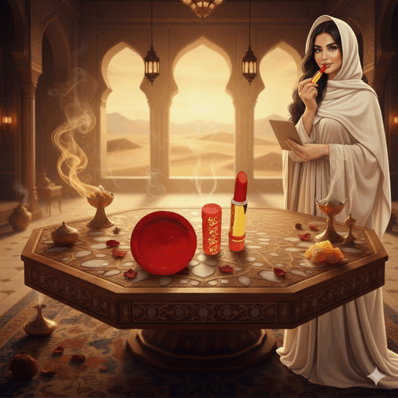 Set labial marroqui – Aker fassi + pintalabios Marroqui (rojo)